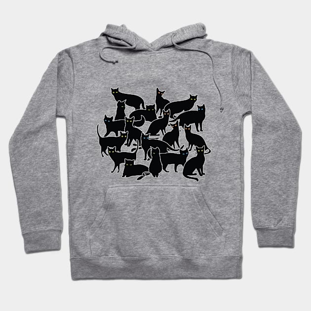 Black Cats - Professional Cat Herder Hoodie by NusaKingdoms